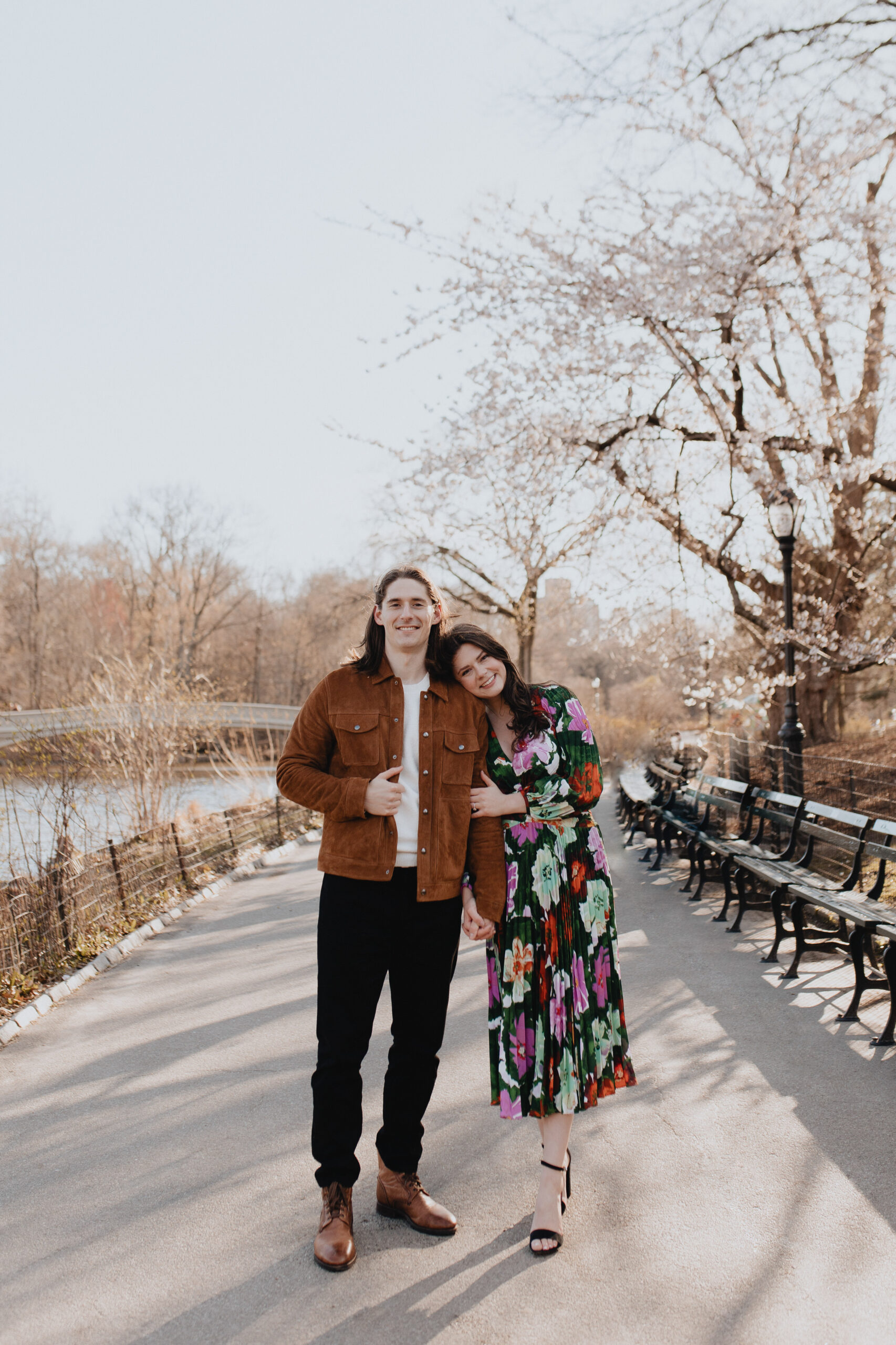 Romantic Spring Engagement Exploring New York, New York