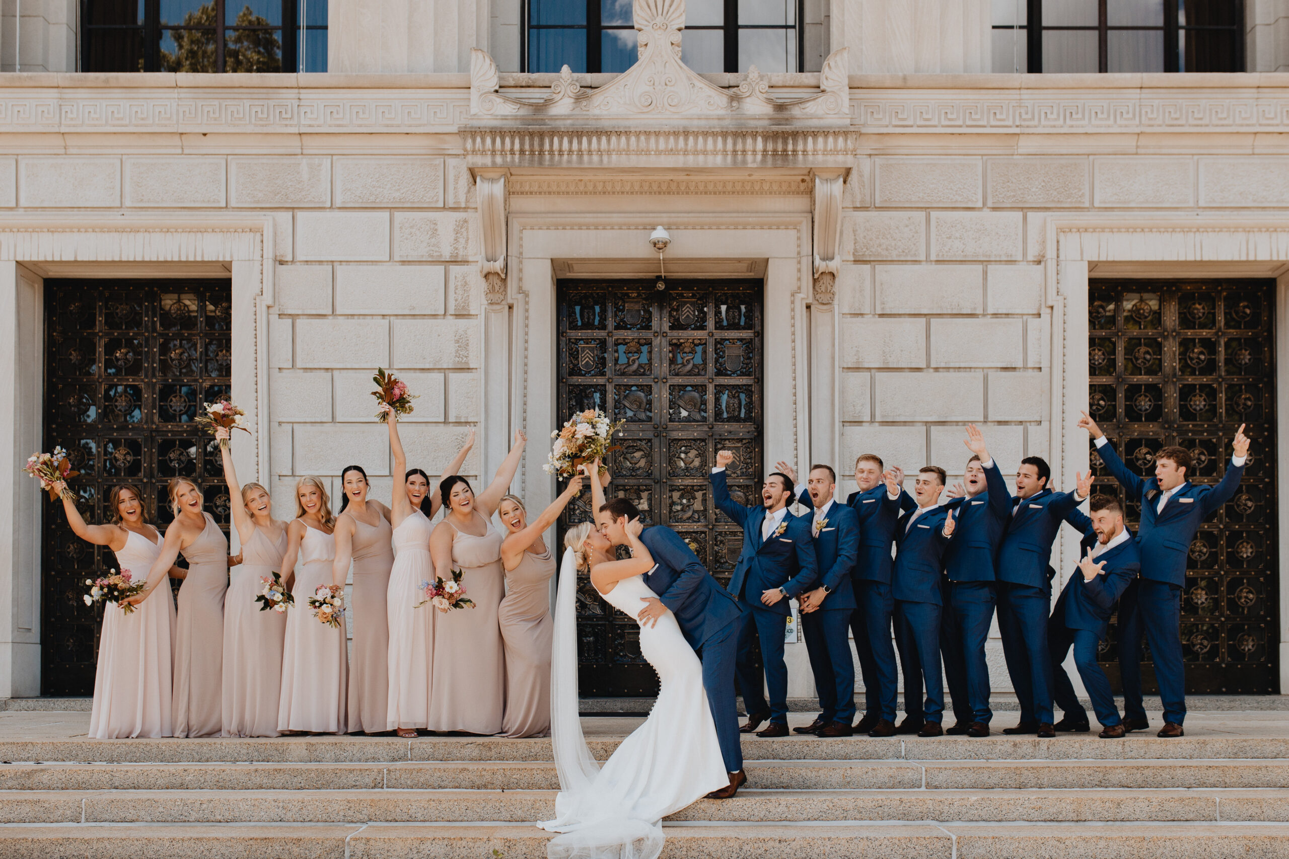 A Colorful and Romantic Skyline Wedding in Kansas City